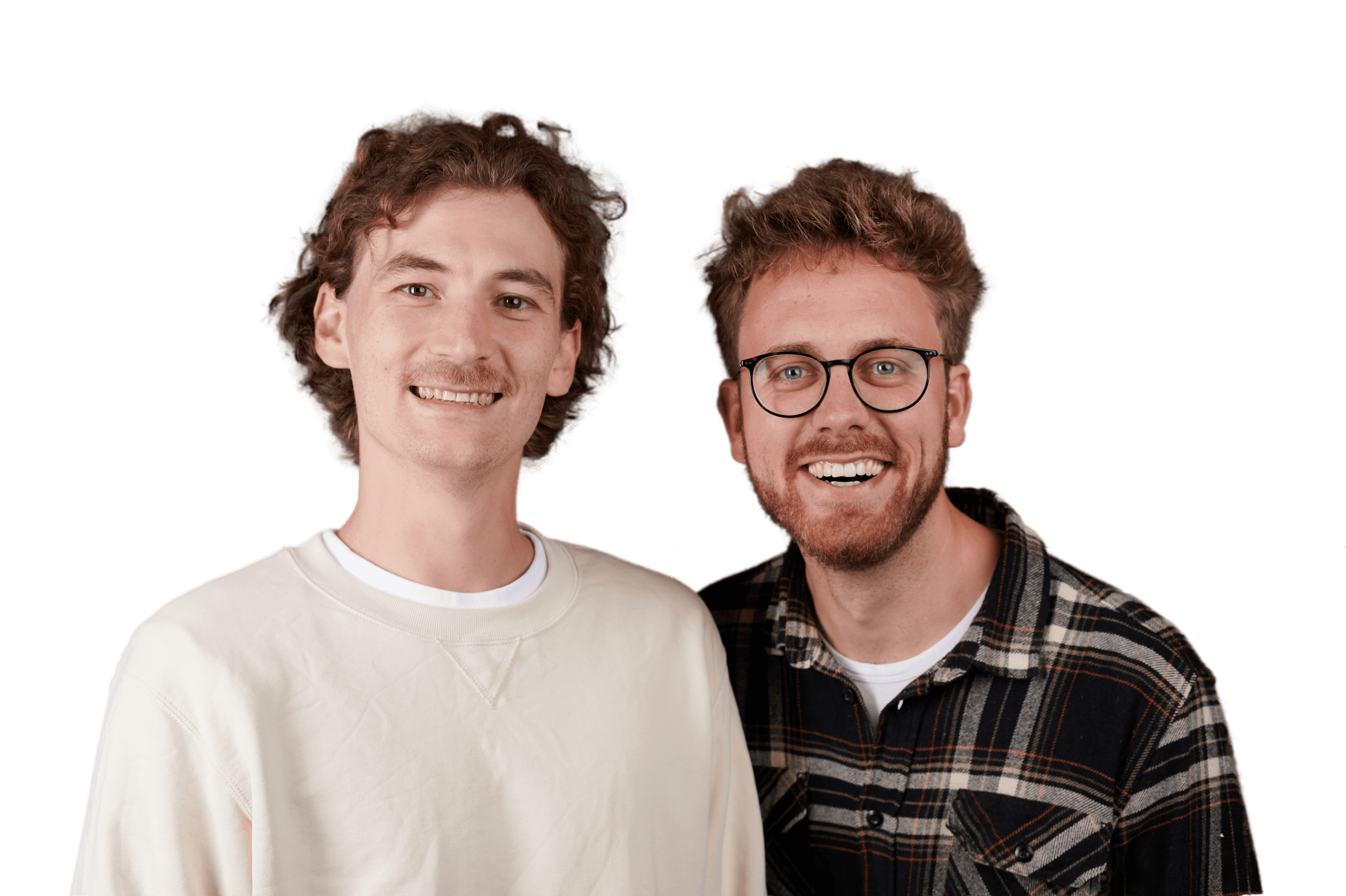 yannick and thies smiling into the camera